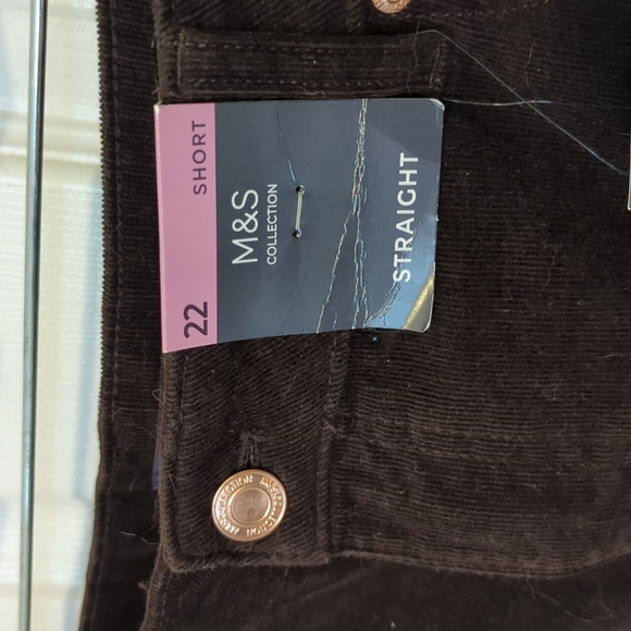 NWT Chocolate brown corduroy pants - Picture 2 of 7